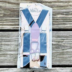 Black Suspenders Stretchy Clasp Wedding Holiday Kids Boys Little Adam & Eve New